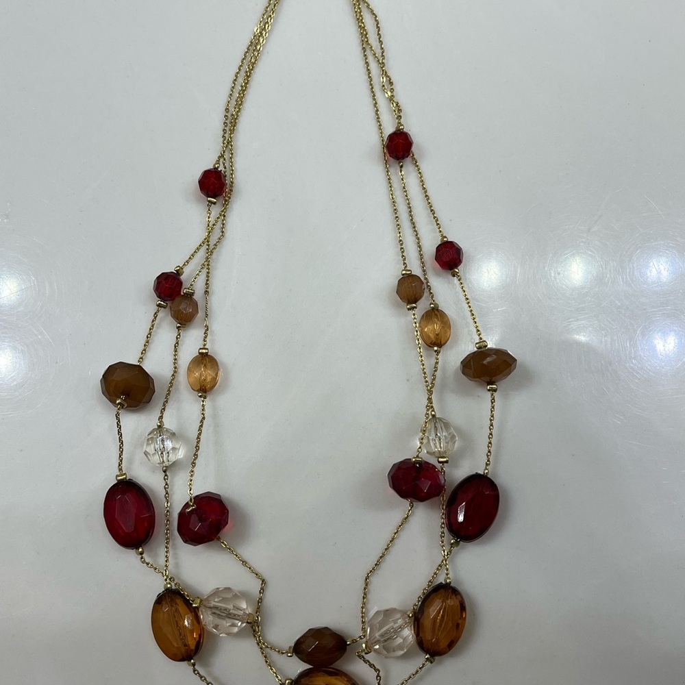 Gold Multicolor beads Necklace